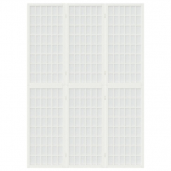 Składany parawan 3-panelowy, styl japoński, 120x170 cm, biały