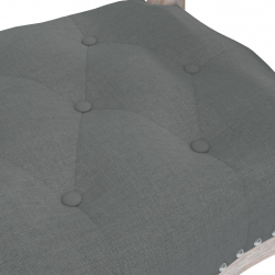 Ławka, ciemnoszara, 80x45x60 cm, tapicerowana tkaniną