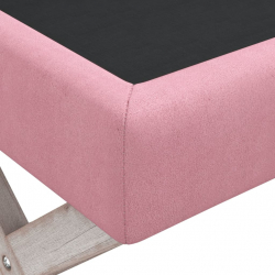 Stołek ze schowkiem, różowy, 110x45x49 cm, aksamit