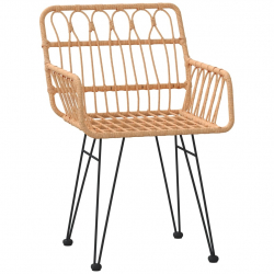 Krzesła ogrodowe, 2 szt., 56x64x80 cm, rattan PE