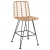 Stołki barowe, 2 szt., 45x56x103,5 cm, PE, rattan i stal