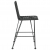 Stołki barowe, 2 szt., czarne 45x56x103,5 cm, PE, rattan i stal