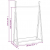 Wieszak na ubrania, 100x45x150 cm, lite drewno sosnowe
