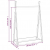 Wieszak na ubrania, czarny, 100x45x150, lite drewno sosnowe