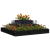 Donica, czarna, 80x80x27 cm, lite drewno sosnowe