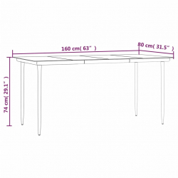 7-częściowy zestaw mebli ogrodowych, czarny, polirattan