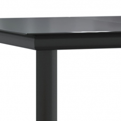7-częściowy zestaw mebli ogrodowych, czarny, rattan PVC