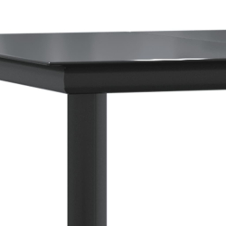5-częściowy zestaw mebli ogrodowych, czarny, rattan PVC