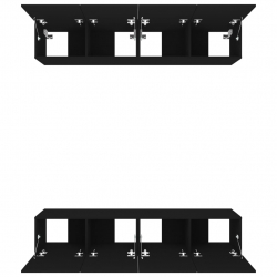 Szafki telewizyjne, 4 szt., Czarny, 80x30x30 cm