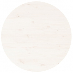 Stolik kawowy, biały, Ø 55x45 cm, lite drewno sosnowe