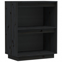 Szafka, czarna, 60x34x75 cm, lite drewno sosnowe