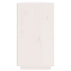 Komoda, biała, 100x40x75 cm, lite drewno sosnowe