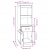 Kredens, czarny, 34x40x108,5 cm, lite drewno sosnowe