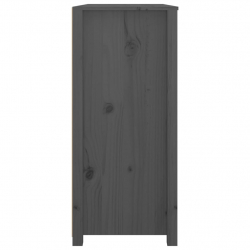 Komoda, szary, 100x40x90 cm, lite drewno sosnowe