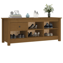 Szafka na buty, miodowy brąz, 110x38x45,5 cm, drewno sosnowe