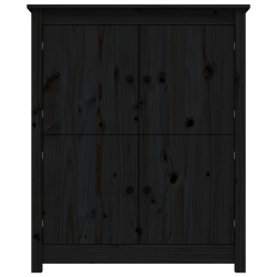 Szafka, czarna, 83x41,5x100 cm, lite drewno sosnowe