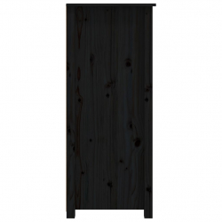 Szafka, czarna, 83x41,5x100 cm, lite drewno sosnowe