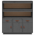 Szafka, szara, 100x40x108,5 cm, lite drewno sosnowe