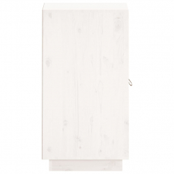 Szafka, biała, 34x40x75 cm, lite drewno sosnowe