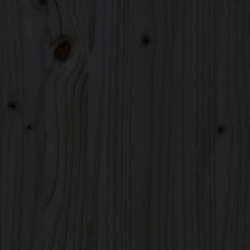 Szafka, czarna, 74x35x80 cm, lite drewno sosnowe