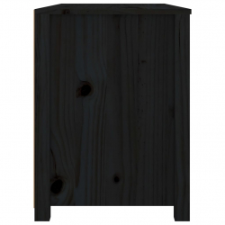 Komoda, czarna, 100x40x54 cm, lite drewno sosnowe