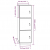 Kredens, czarny, 34x40x108,5 cm, lite drewno sosnowe