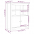 Szafka, czarna, 83x41,5x100 cm, lite drewno sosnowe