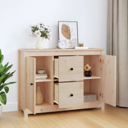 Komoda, 100x35x74 cm, lite drewno sosnowe