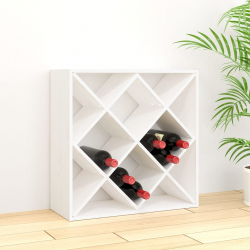 Szafka na wino, biały, 62x25x62 cm, lite drewno sosnowe