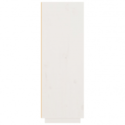 Wysoka szafka, biała, 89x40x116,5 cm, lite drewno sosnowe