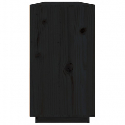 Komoda, czarna, 100x40x75 cm, lite drewno sosnowe
