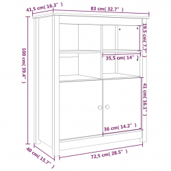 Szafka, 83x41,5x100 cm, lite drewno sosnowe