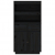 Kredens, czarny, 60x40x116,5 cm, lite drewno sosnowe