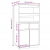 Kredens, czarny, 60x40x116,5 cm, lite drewno sosnowe