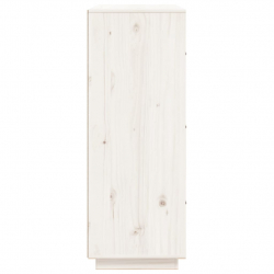Szafka, biała, 67x40x108,5 cm, lite drewno sosnowe