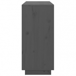 Komoda, szara, 111x34x75 cm, lite drewno sosnowe