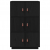 Kredens, czarny, 67x40x108,5 cm, lite drewno sosnowe