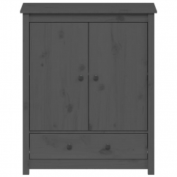 Szafka, szara, 83x41,5x100 cm, lite drewno sosnowe