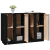 Szafka, czarna 120x35x80 cm, lite drewno sosnowe