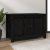 Szafka na buty, czarna, 70x38x45,5 cm, lite drewno sosnowe