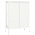 Szafka boczna, biała, 75x35x105 cm, stal i szkło