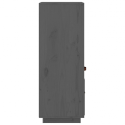 Szafka, szara, 34x40x108,5 cm, lite drewno sosnowe