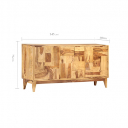 Komoda, 145 x 40 x 76 cm, lite drewno sheesham