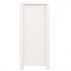 Komoda, biała, 100x35x74,5 cm, lite drewno sosnowe