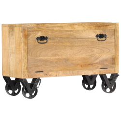 Szafka na buty, 86x35x55 cm, lite drewno mango