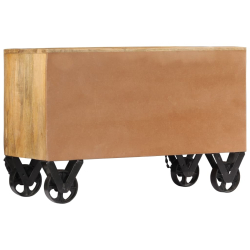 Szafka na buty, 86x35x55 cm, lite drewno mango