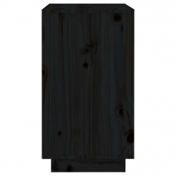 Szafka na wino, czarna, 55,5x34x61 cm, lite drewno sosnowe