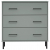 Komoda OSLO z 3 szufladami, szara, 77x40x79,5 cm, lite drewno