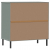 Komoda OSLO z 3 szufladami, szara, 77x40x79,5 cm, lite drewno