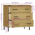 Komoda OSLO z 3 szufladami, brązowa, 77x40x79,5 cm, lite drewno